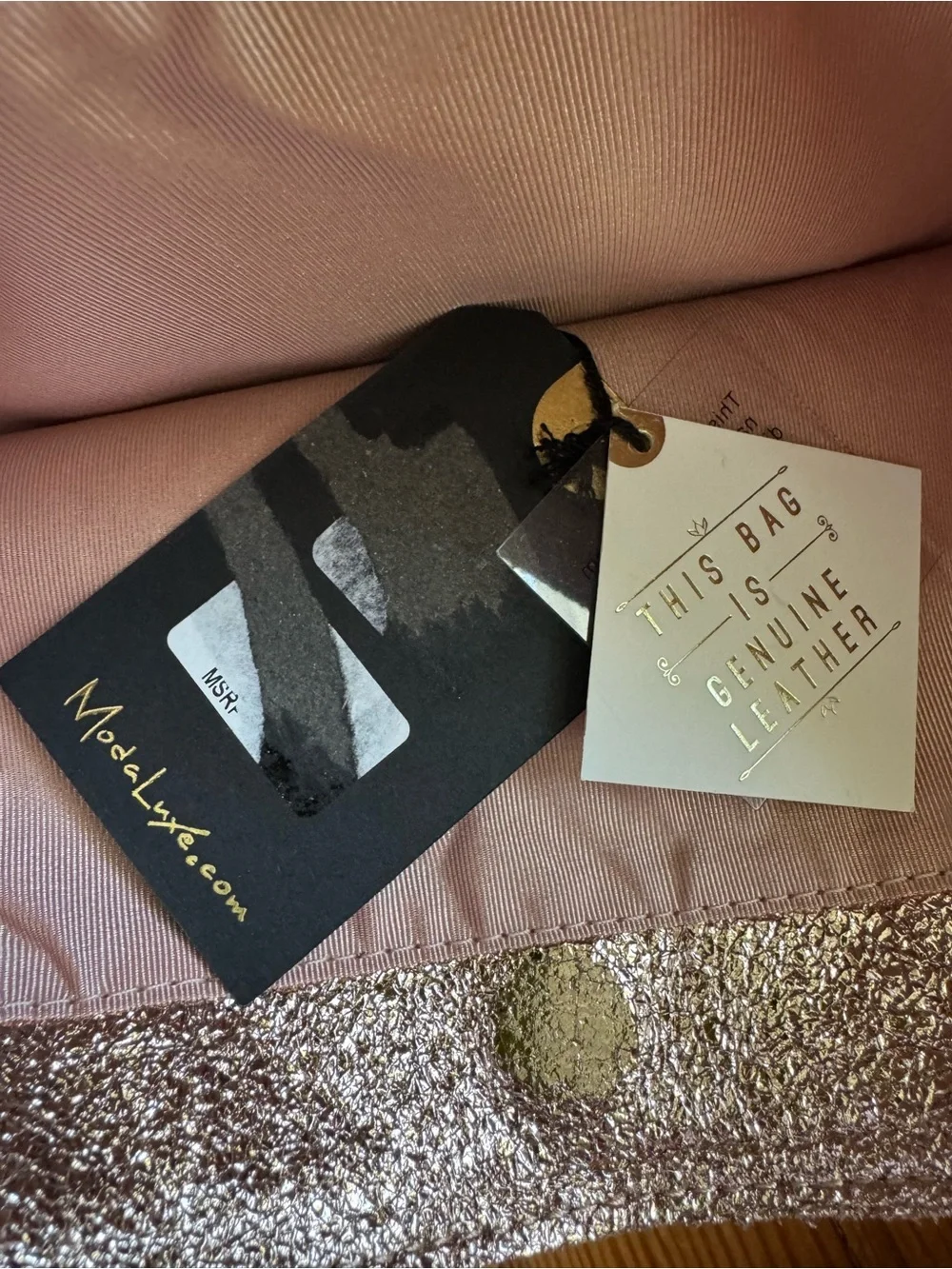 Moda Luxe Metallic Gold Fold-Over Clutch Bag